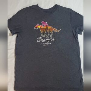 Wrangler Kids Charcoal Desert Graphic Tee Sz M
